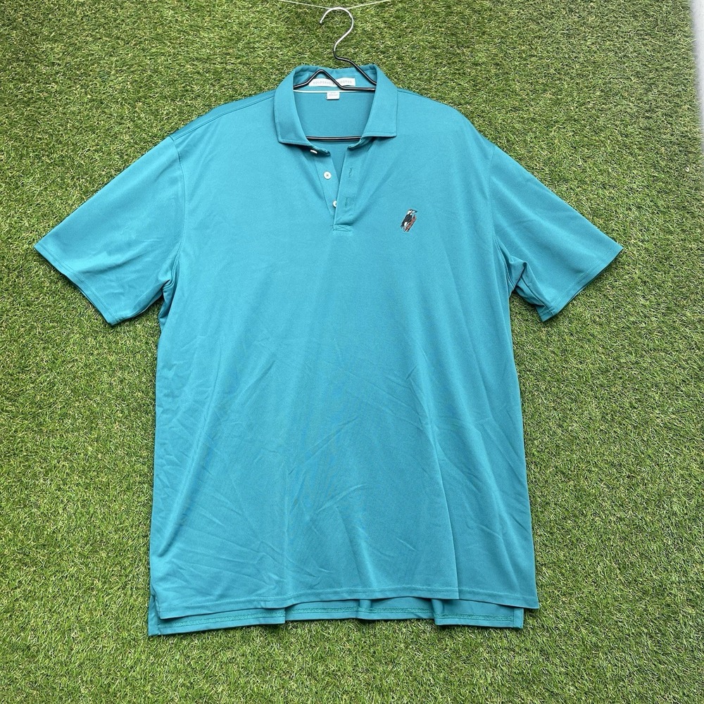 Holderness & Bourne Golf Polo Shirt Mens 2XL Blue Anderson Tailored Fit Stretch